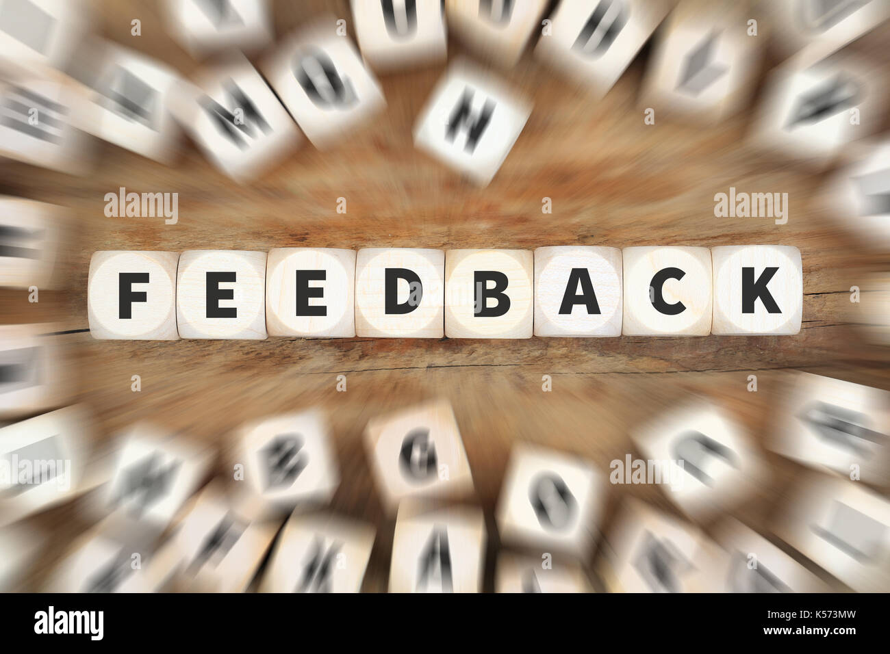 Feedback Contatti servizio clienti parere Revisione del sondaggio dice concetto business idea Foto Stock