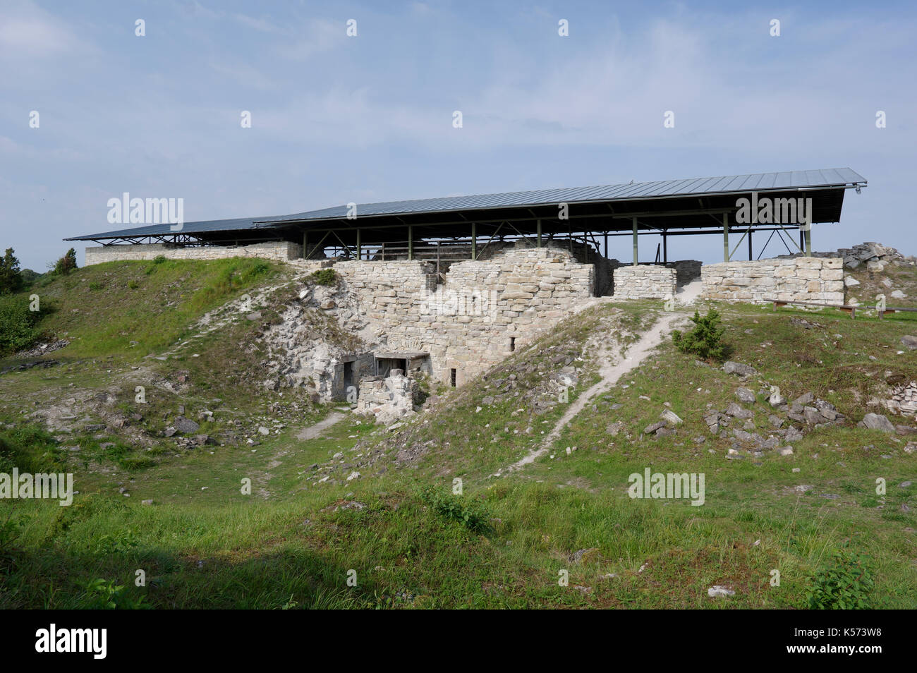 Il castello di maasilinna. vista esterna. orissaare parrocchia, saare county, Estonia. Il 30 agosto 2017 Foto Stock