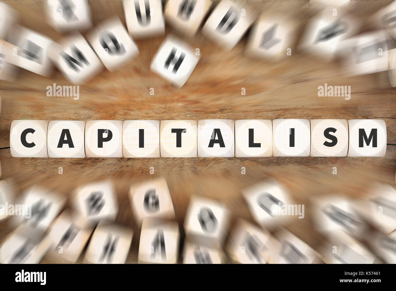 Il capitalismo finanziario politica denaro economia ricchi dice il concetto di business idea Foto Stock