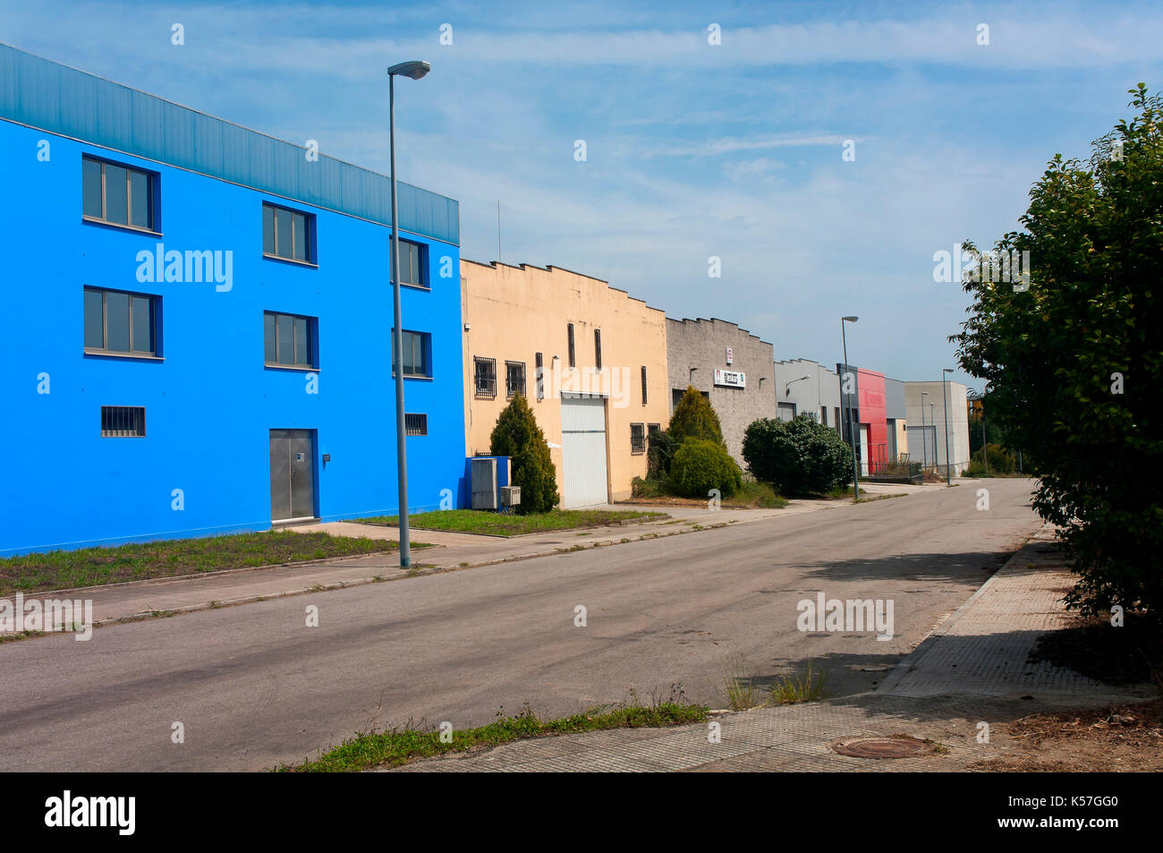 Industrial Estate di tremoedo, Vilanova de Arousa, provincia di Pontevedra, nella regione della Galizia, Spagna, Europa Foto Stock