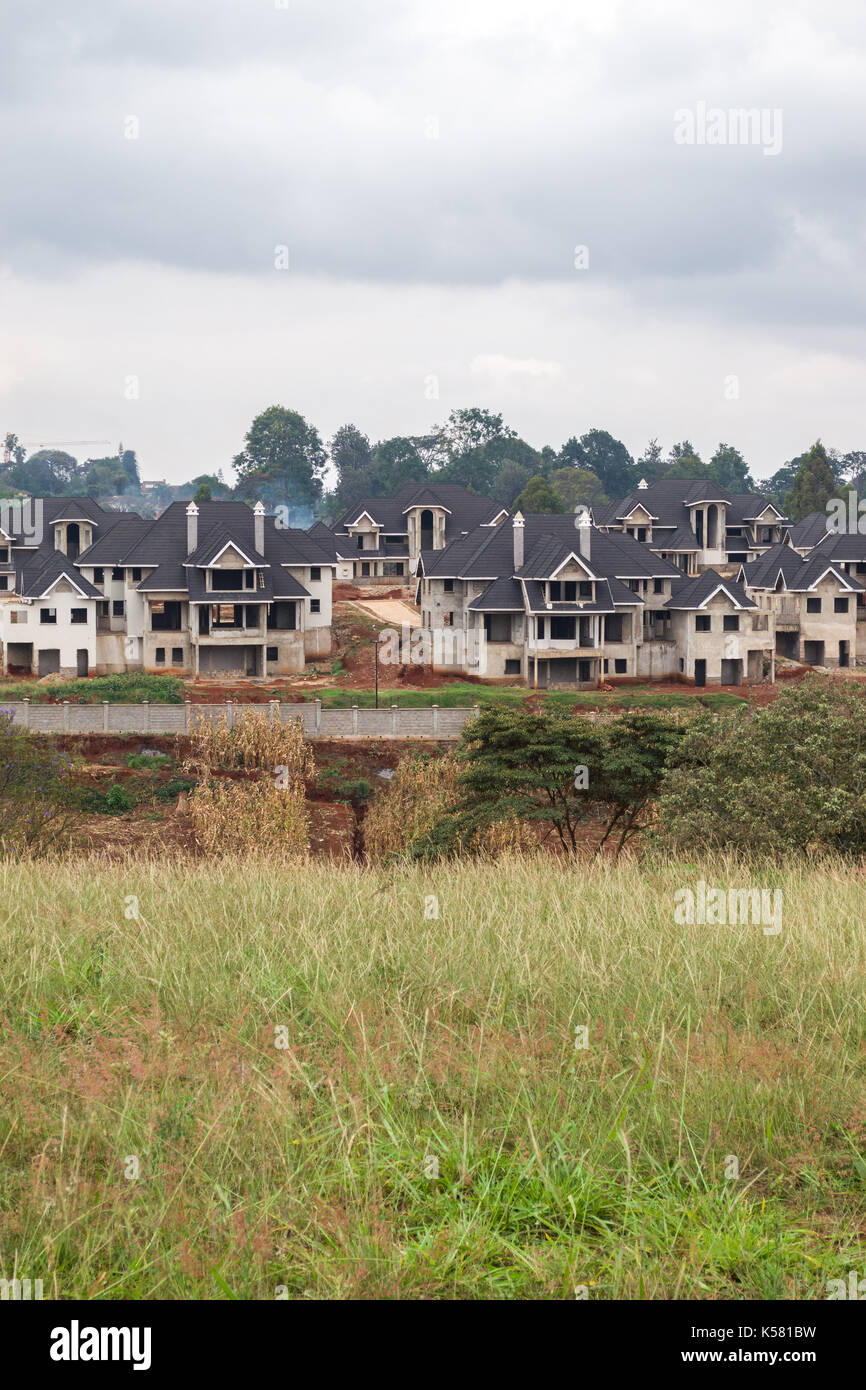 Case sul complesso residenziale in costruzione, Nairobi, Kenia Foto Stock