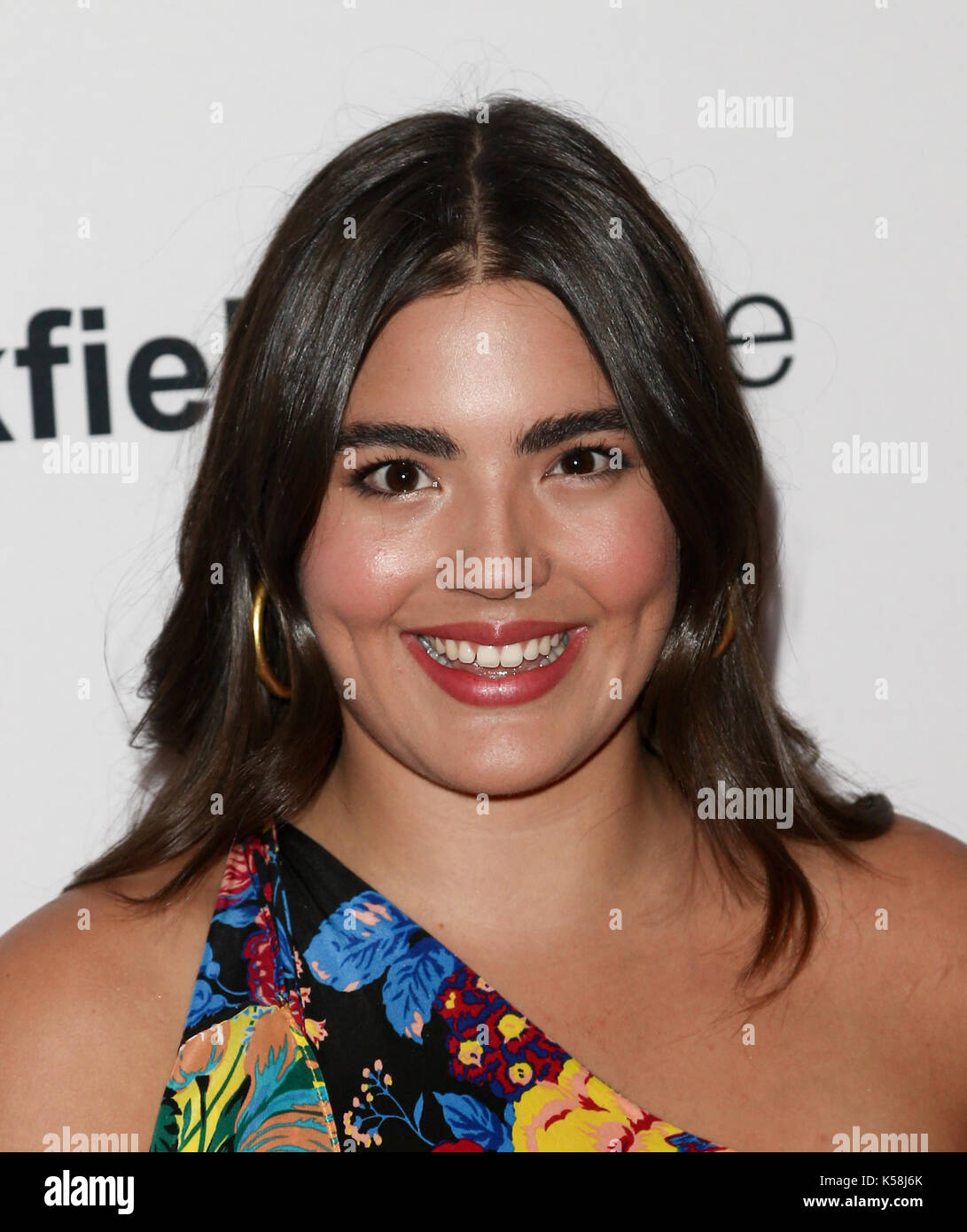 New york, Stati Uniti. 08 Sep, 2017. L'attrice alessandra garcia-lorido assiste quotidianamente la prima fila del fashion media awards a four seasons hotel new york downtown Su settembre 8, 2017 a new york, ny, Stati Uniti d'America. Credito: akphoto/alamy live news Foto Stock