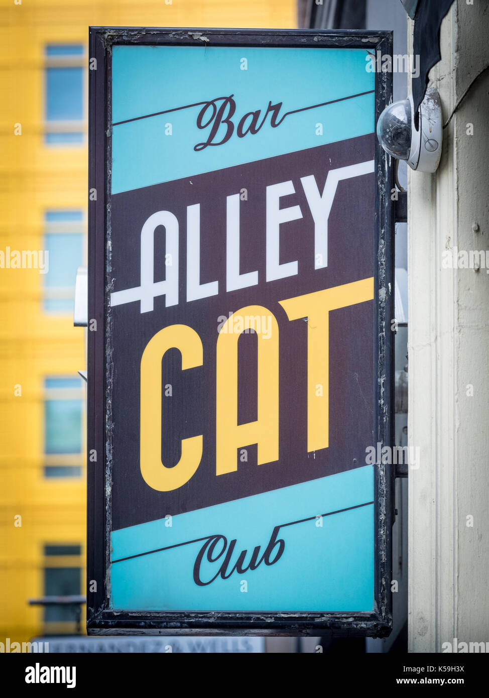 Alley Cat Club in Denmark Street a Londra nel quartiere di Soho Foto Stock