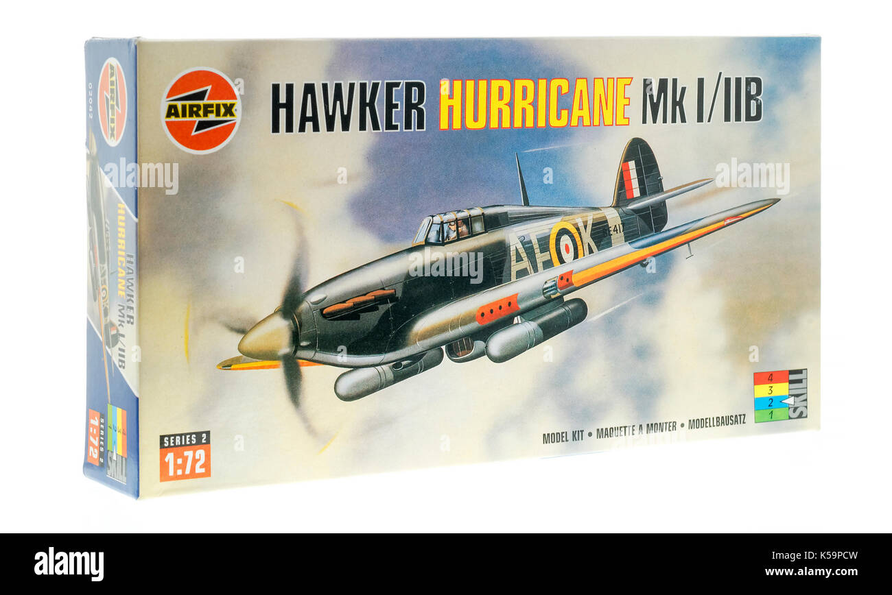 Airfix Hawker Hurricane Mk1 Fighter Modello Piano Foto Stock