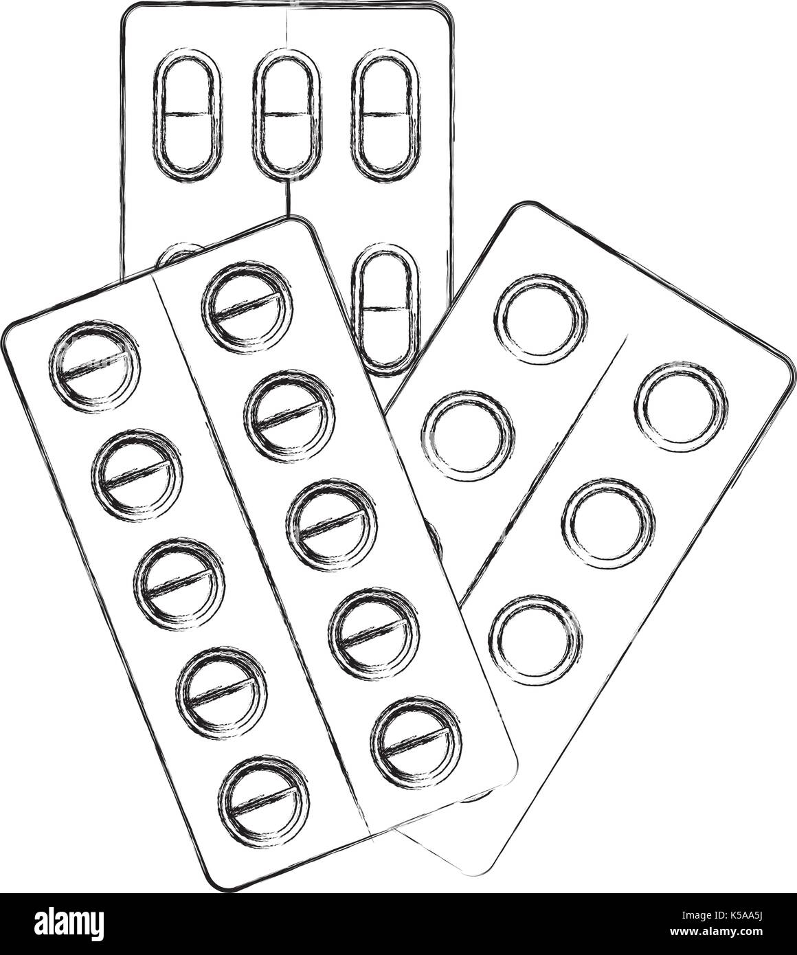 Farmaci pillole e capsule illustrazione vettoriale design Illustrazione Vettoriale