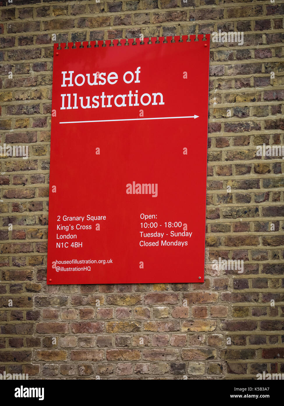 Casa di illustrazione a Londra il granaio di sviluppo quadrato nr Kings Cross. Fondata da Sir Quentin Blake nel 2014 Foto Stock