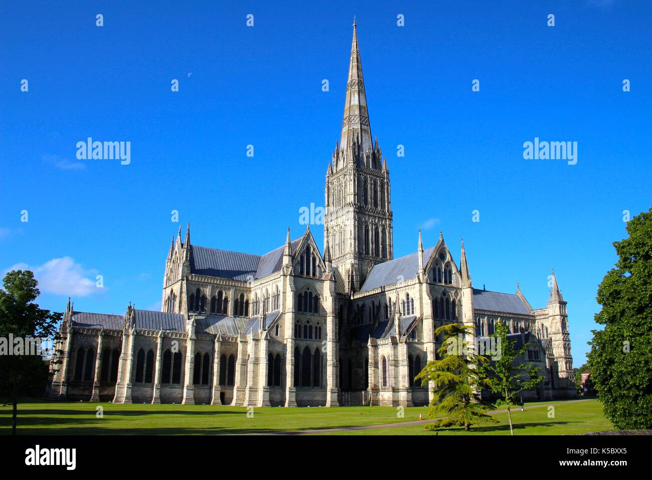 La cattedrale di Salisbury, Wiltshire Foto Stock