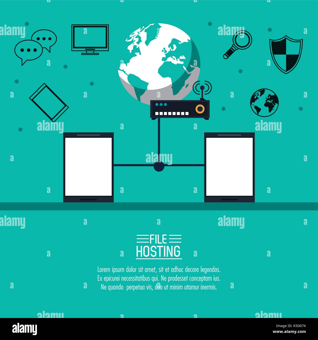 File hosting technology Illustrazione Vettoriale