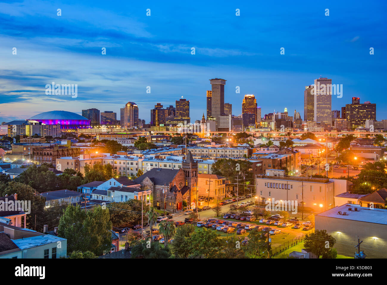 New Orleans, Louisiana downtown skyline della citta'. Foto Stock