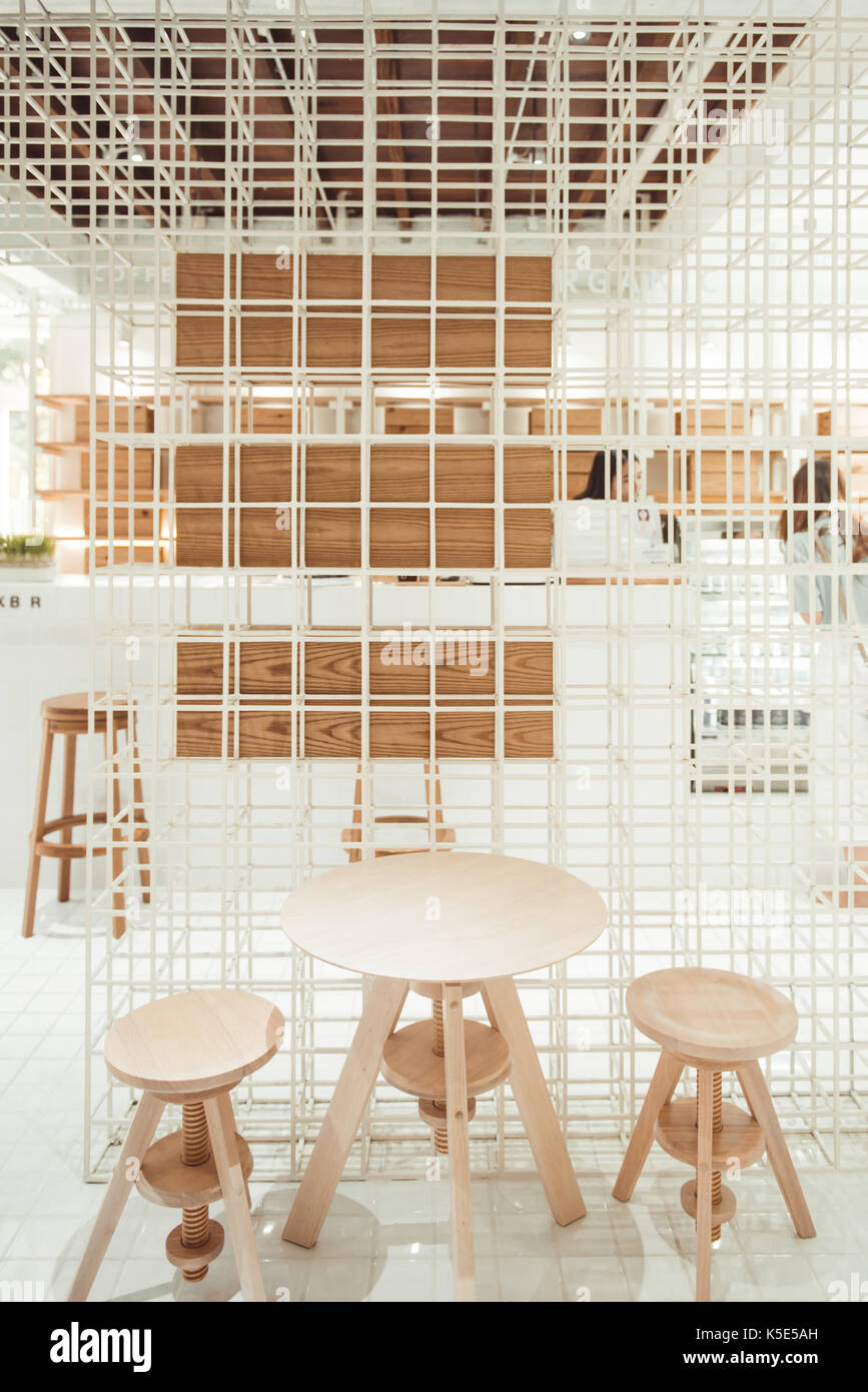 Coffee shop. La decorazione e il mobilio in cafe Foto Stock