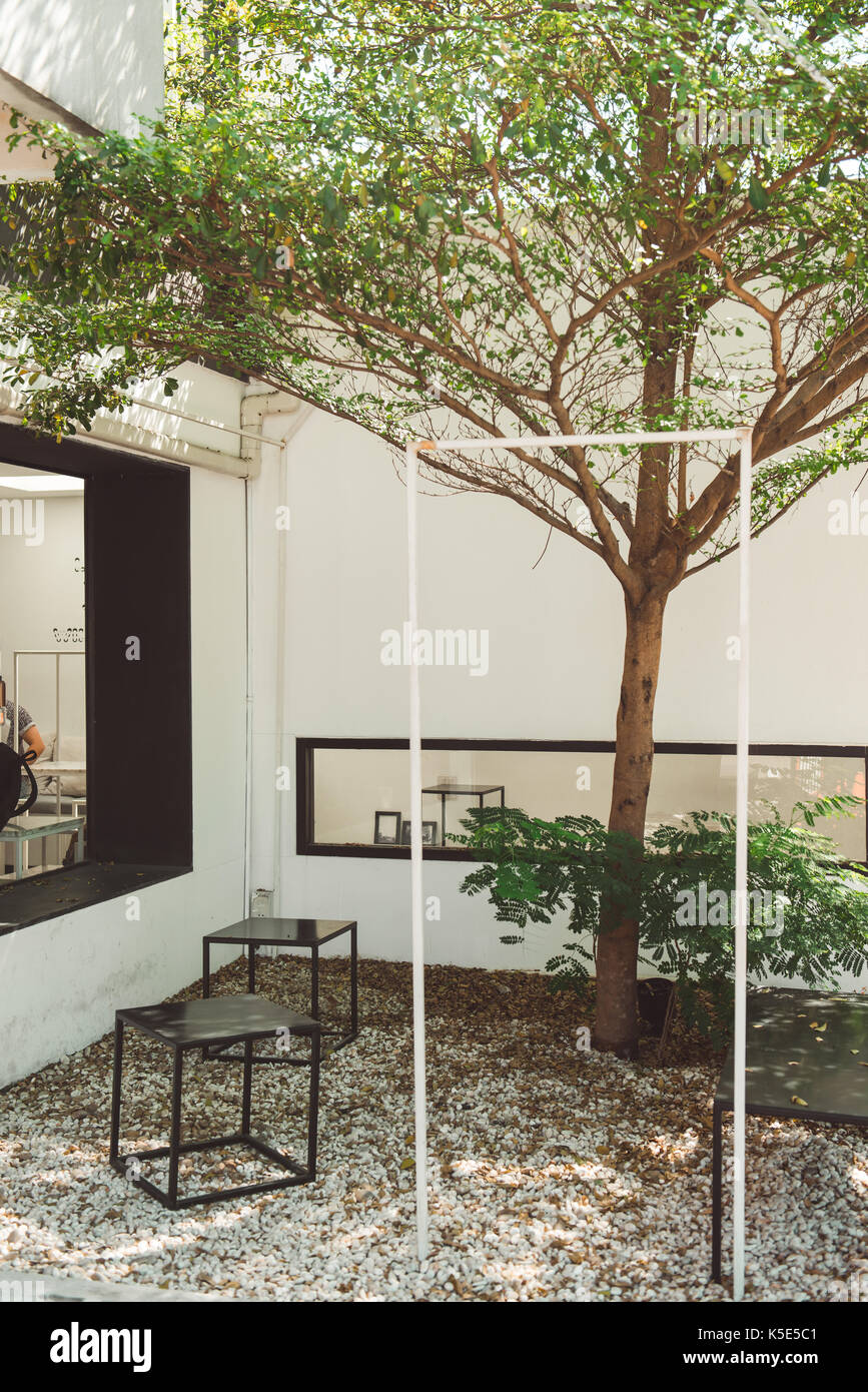 Coffee shop. La decorazione e il mobilio in cafe Foto Stock