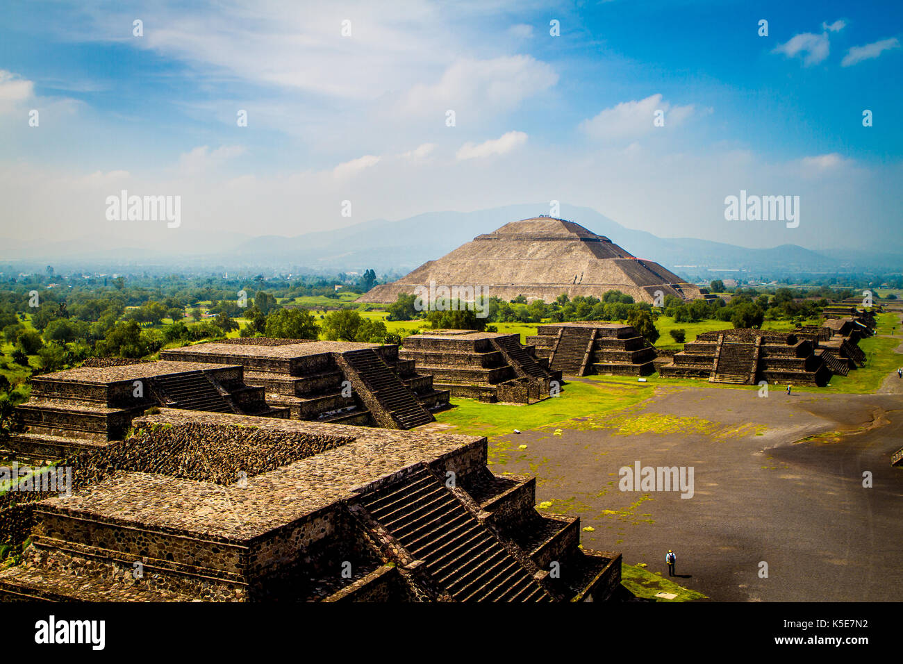 La Piramide del Sole, Teotihuacan, Messico Foto Stock