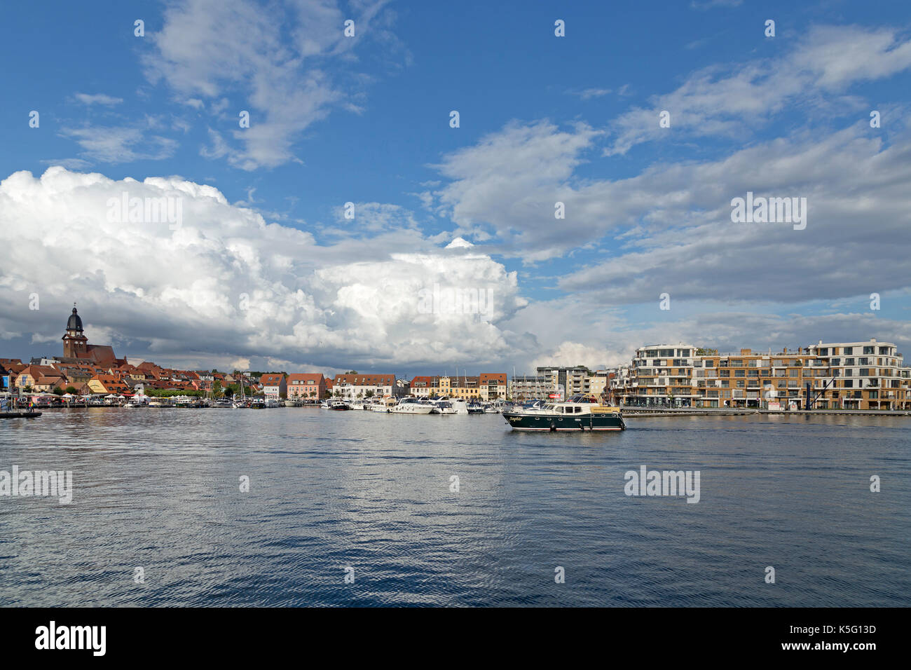 Porto, Waren, Mecklenburg laghi, Meclemburgo-Pomerania Occidentale, Germania Foto Stock