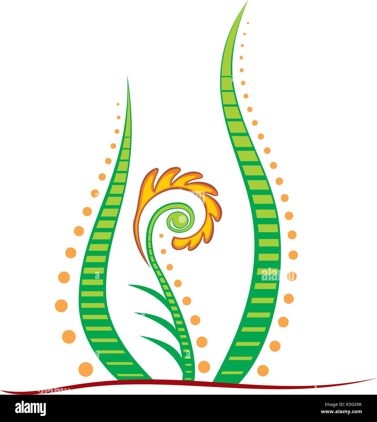 La decorazione floreale Illustrazione Vettoriale