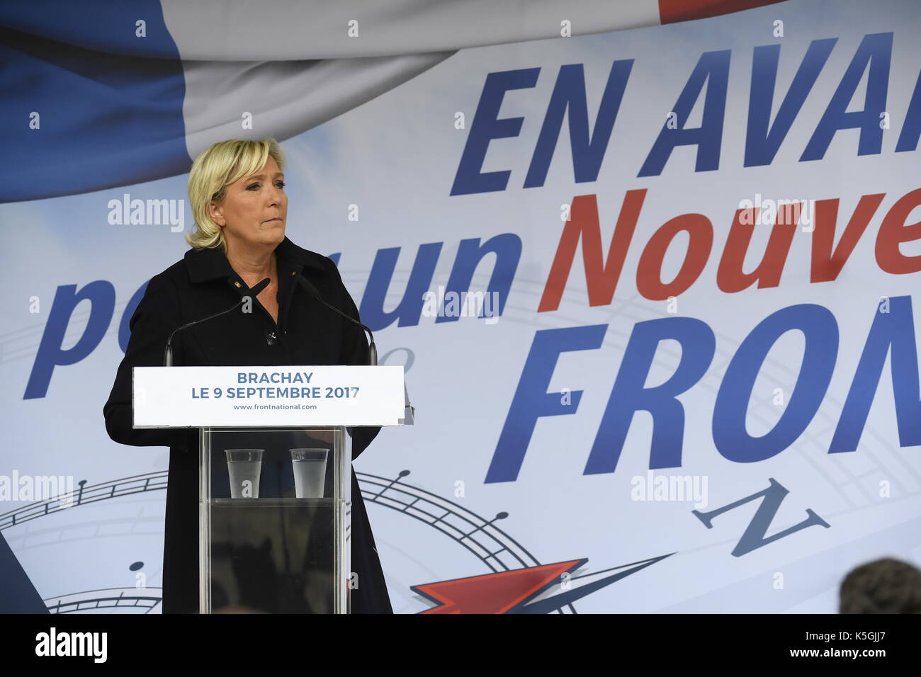 Riunione di Brachay di Marine LEPEN Foto Stock