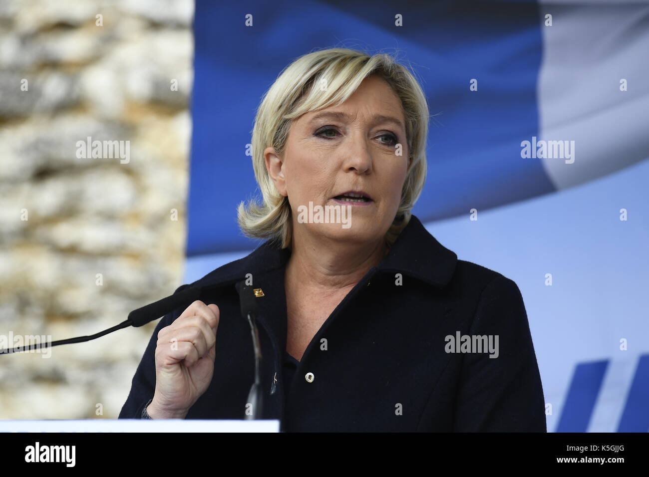 Riunione di Brachay di Marine LEPEN Foto Stock