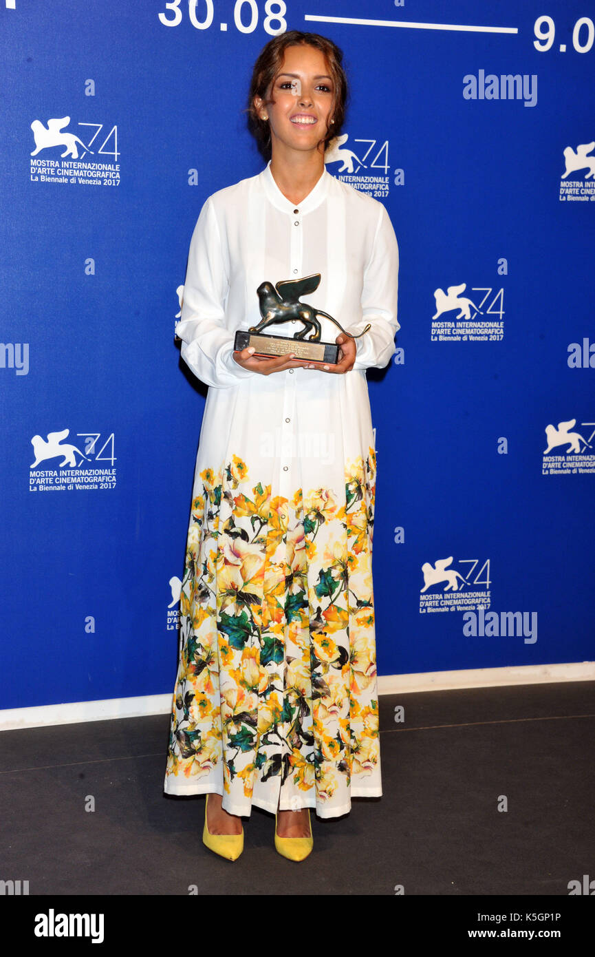 Venezia, Italia. Il 9 settembre, 2017. 74a Mostra del Cinema di Venezia 2017 photocall vincitori nella foto lyna khoudri credit: indipendente photo agency srl/alamy live news Foto Stock