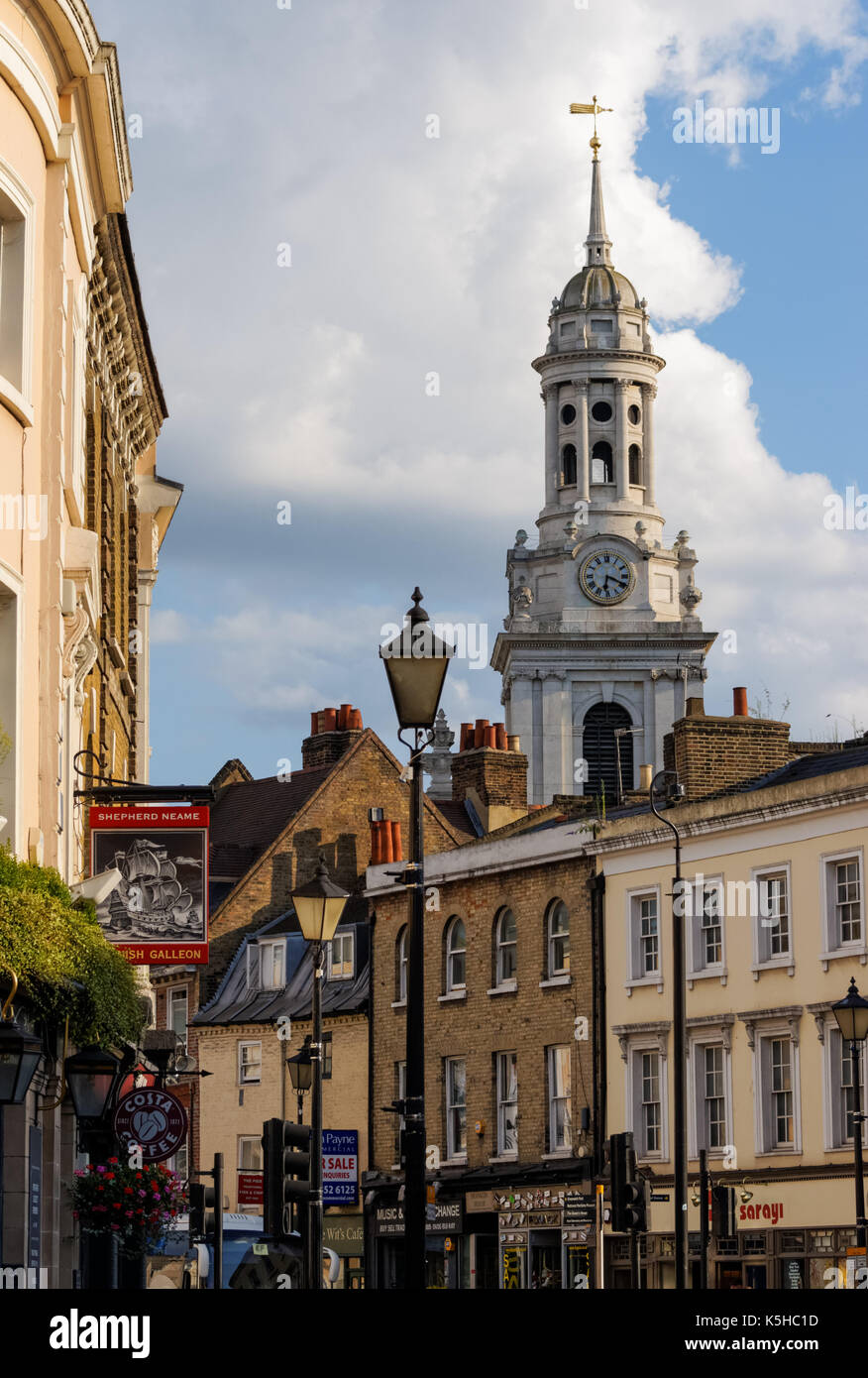 St chiesa Alfege in Greenwich, London, England, Regno Unito, Gran Bretagna Foto Stock