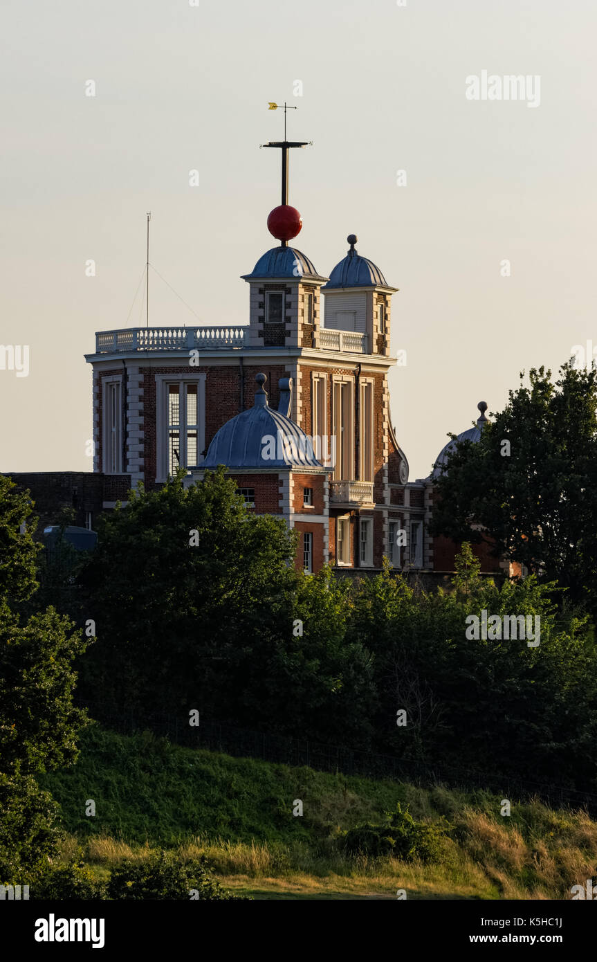 Il Royal Observatory di Greenwich Park, casa di Flamsteed, London, England, Regno Unito, Gran Bretagna Foto Stock
