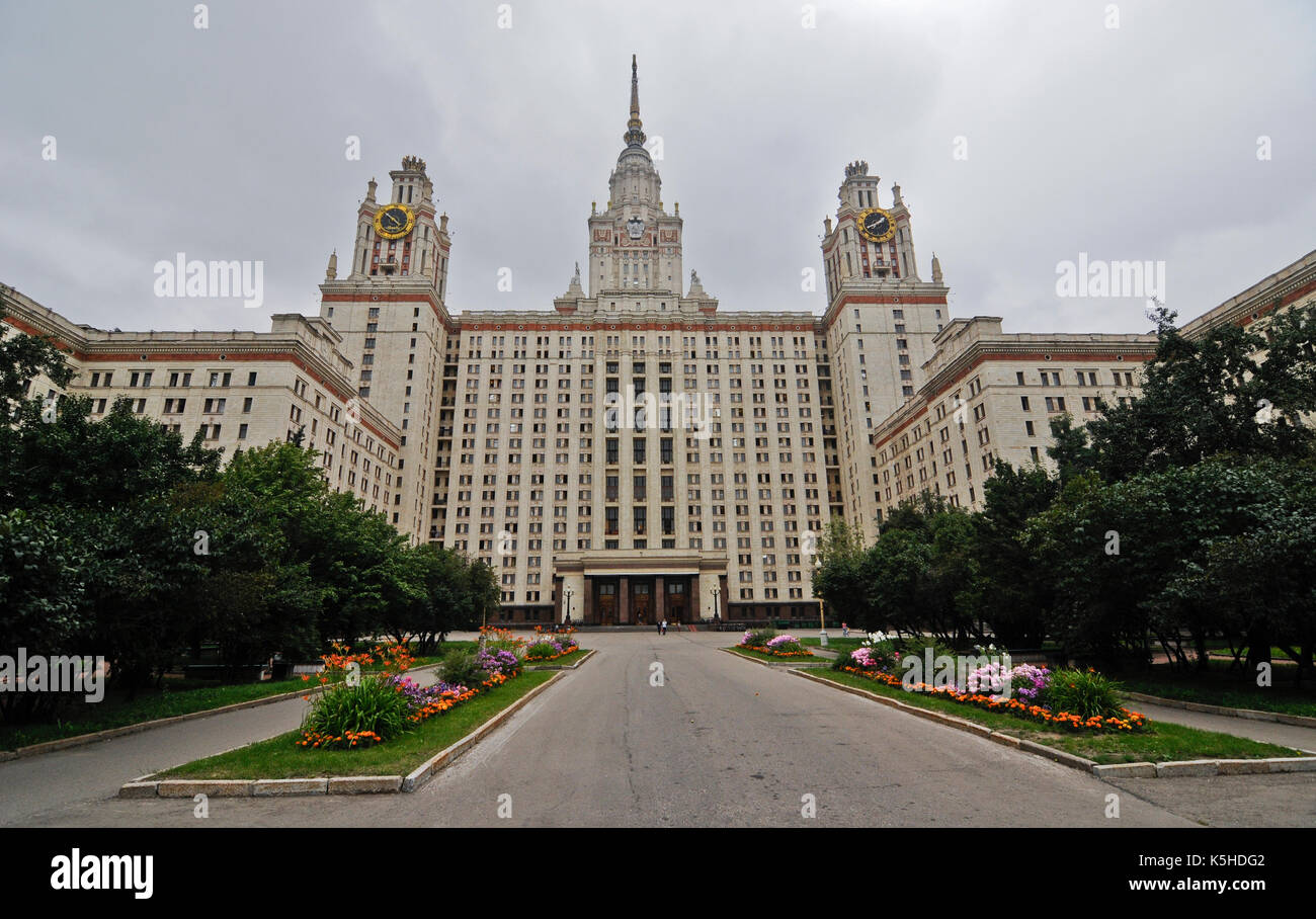 Lomonosov Università Statale di Mosca, Russia Foto Stock