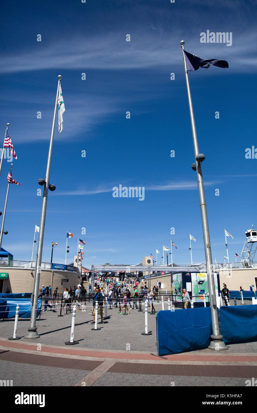 Dettaglio da US Open Tennis nel torneo di New York, Stati Uniti d'America. In 2017 è stato hel tra il 22 agosto e settembre 10. Foto Stock