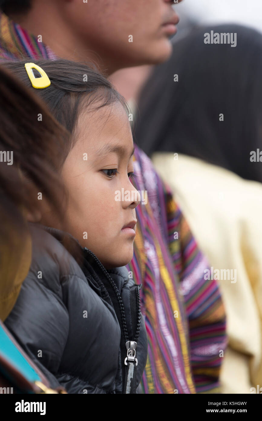 Il re della festa di compleanno al changlimithang stadium di Thimphu, western bhutan Foto Stock