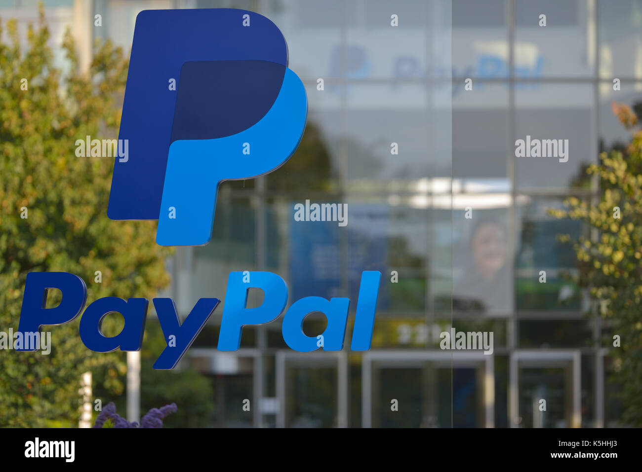 La sede centrale di PayPal Holdings Inc. (Ex filiale di eBay), San Jose CA Foto Stock