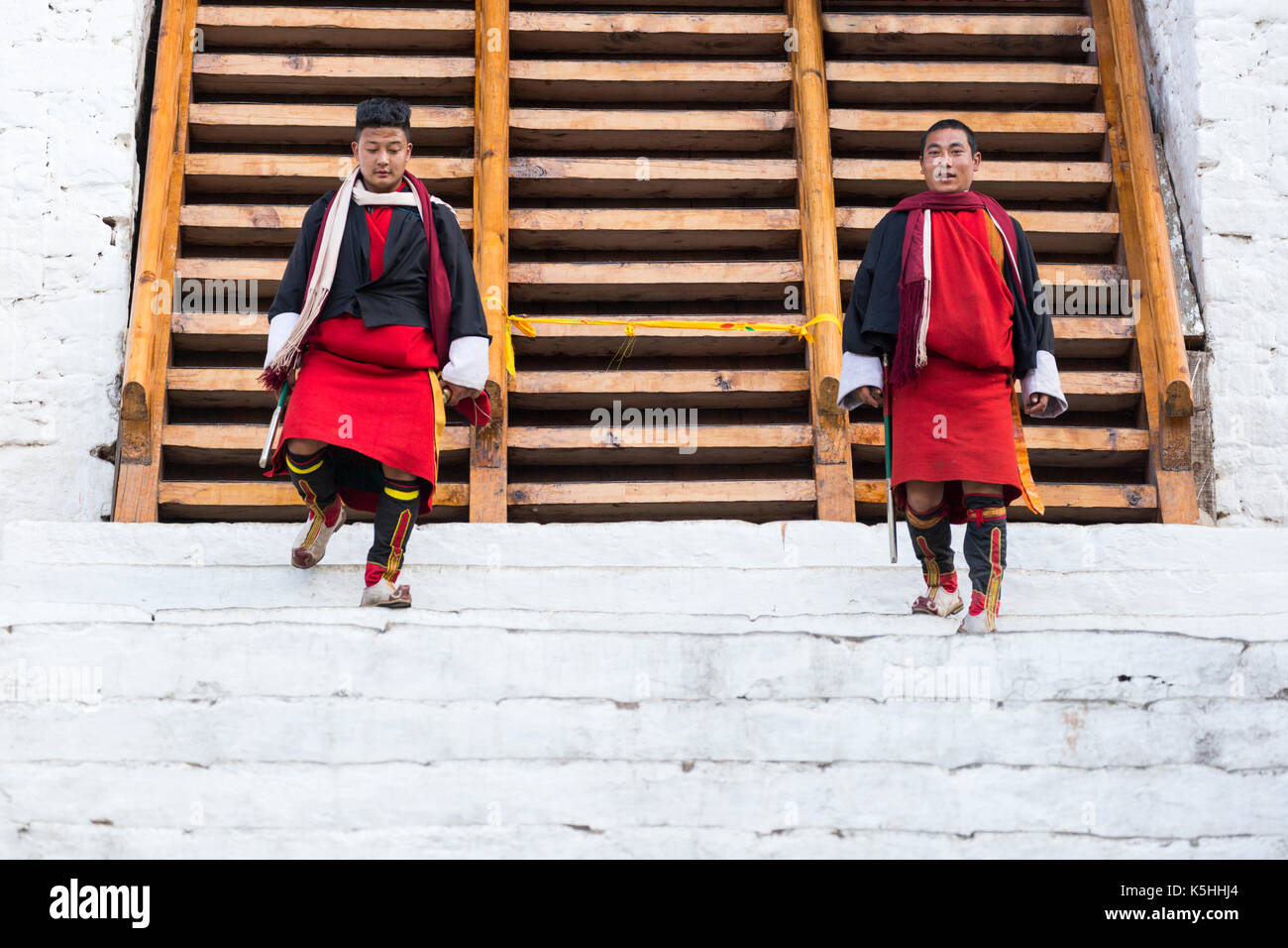 Drubchen punakha (celebrazione storica) a Punakha Dzong, western bhutan. Foto Stock Drubchen punakha (celebrazione storica) a Punakha Dzong, western bhutan. Foto Stock