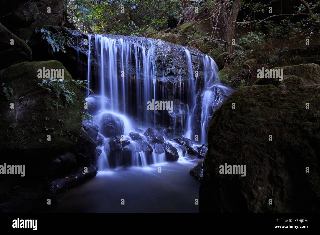 Piangendo roccia cade, il Parco Nazionale Blue Mountains Foto Stock