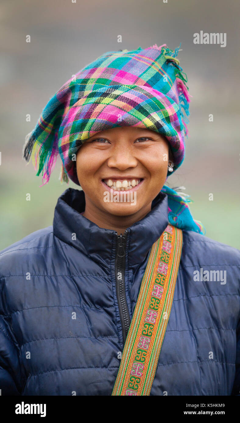 Hilltribe Hmong, SAPA, Vietnam, locale guida turistica Foto Stock