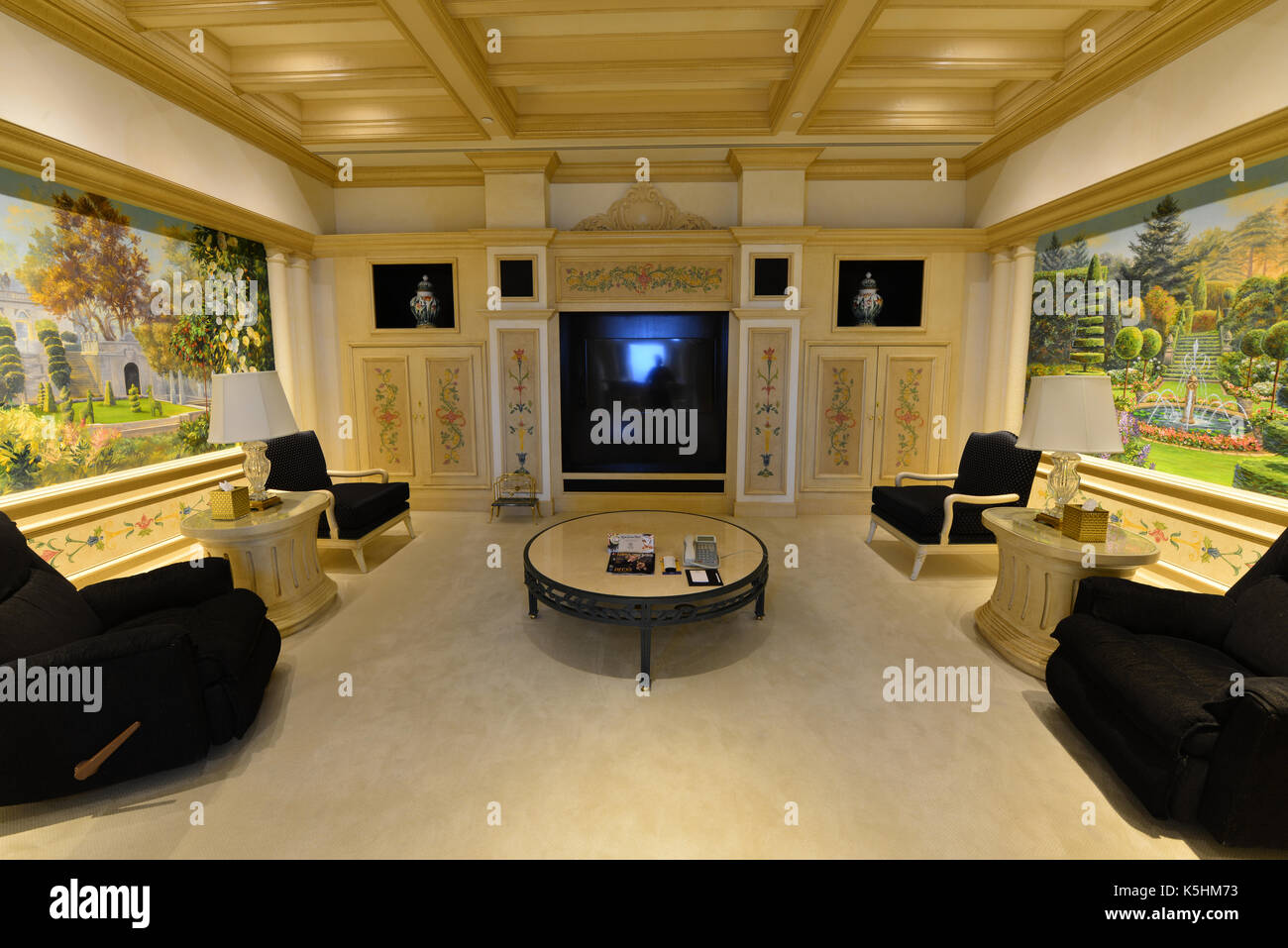 La suite dell'Hilton hotel che Elvis Presley utilizzato nei primi anni settanta. Foto Stock