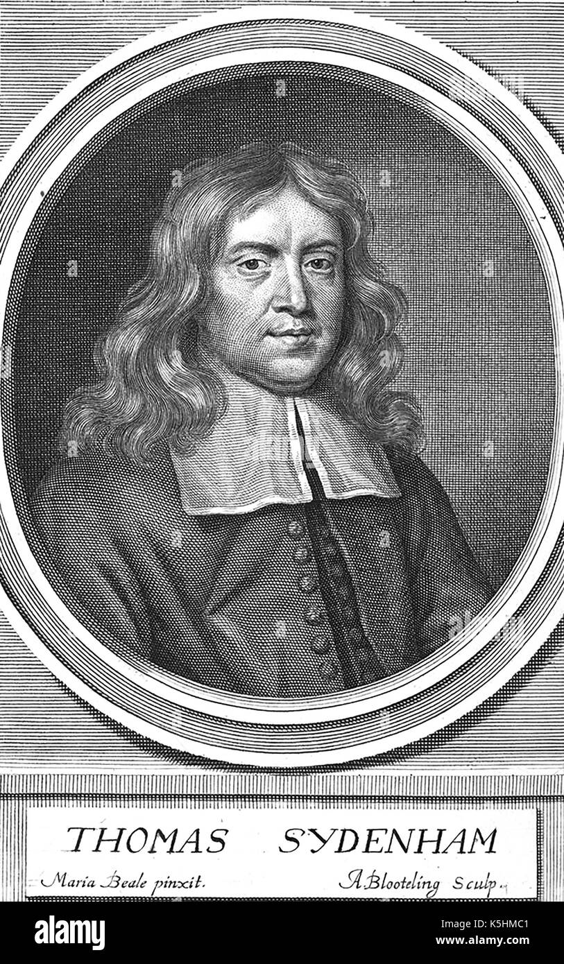 THOMAS SYDENHAM (1624-1689) medico inglese Foto Stock