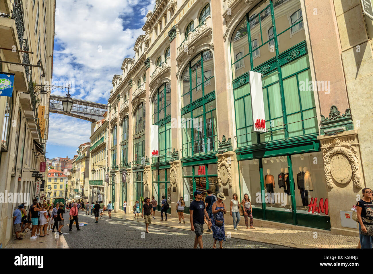 Elevador de Santa Justa lisbona Foto Stock