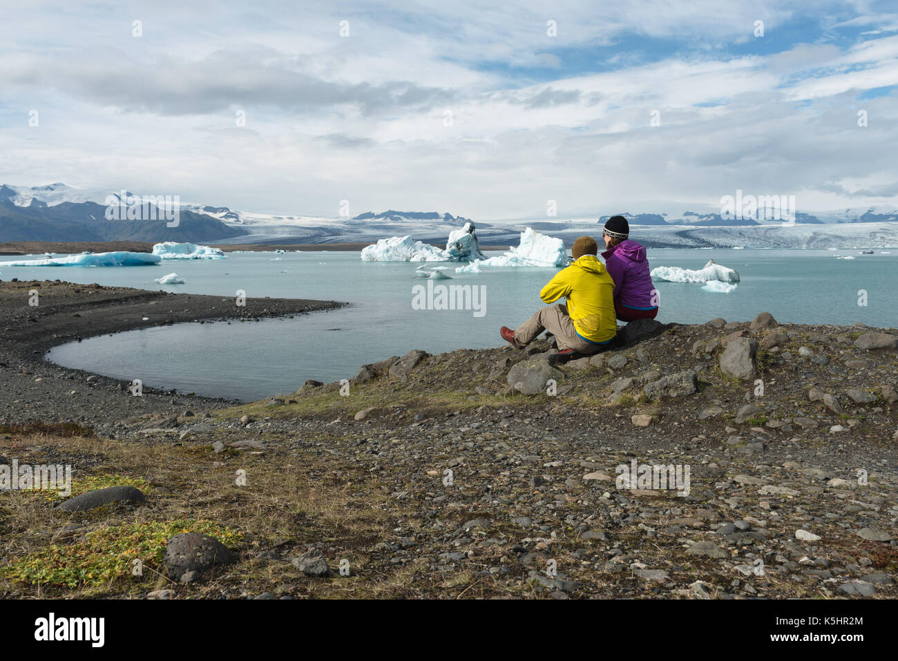 Jokusarlon - Glacier Bay, Islanda Foto Stock