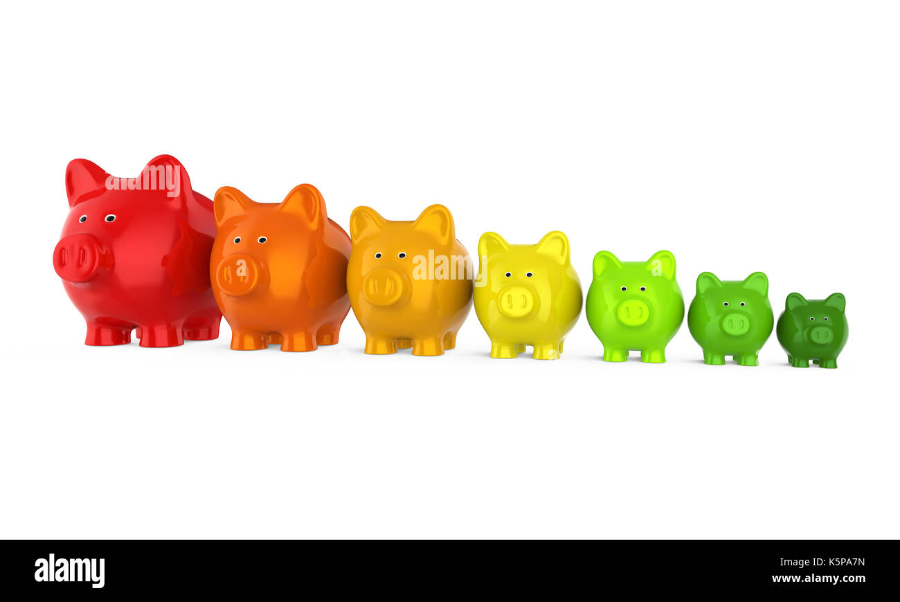 Risparmio energetico il concetto di consumo Foto Stock