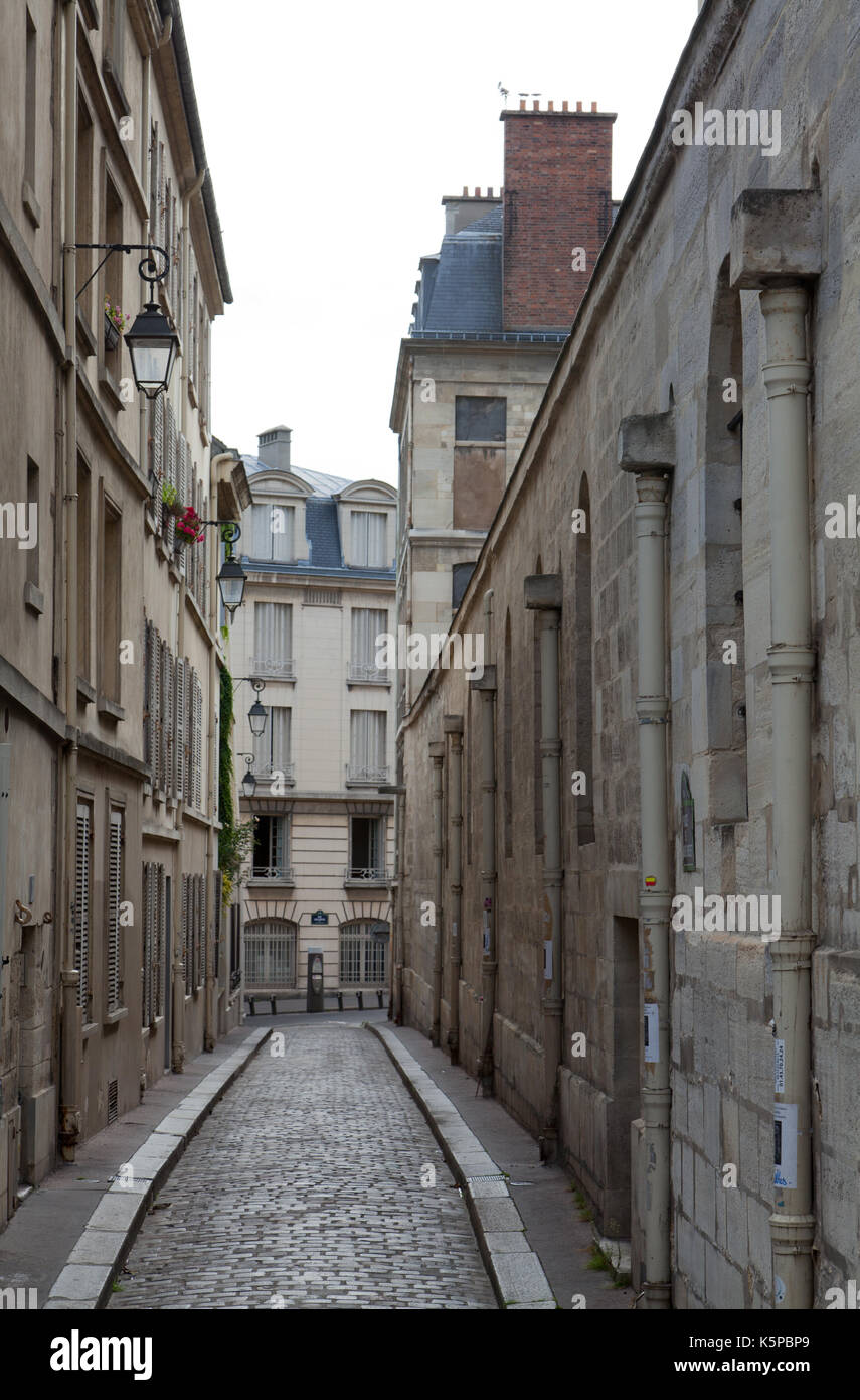 Rue Saint-Étienne-du-Mont, Parigi, Francia. Foto Stock