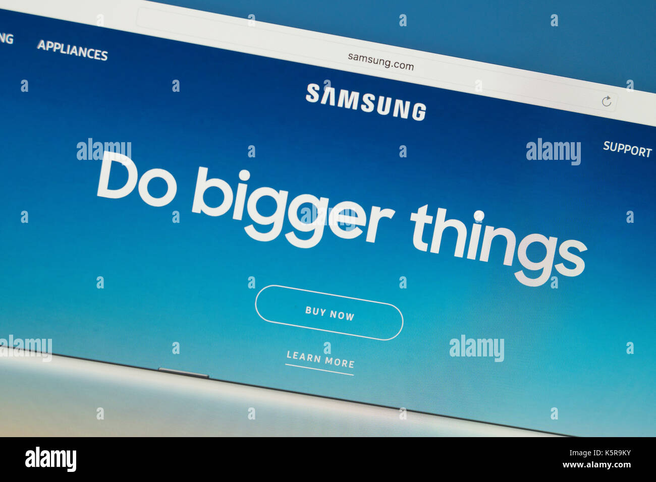 Logo Samsung. Sito Web Samsung. Foto Stock