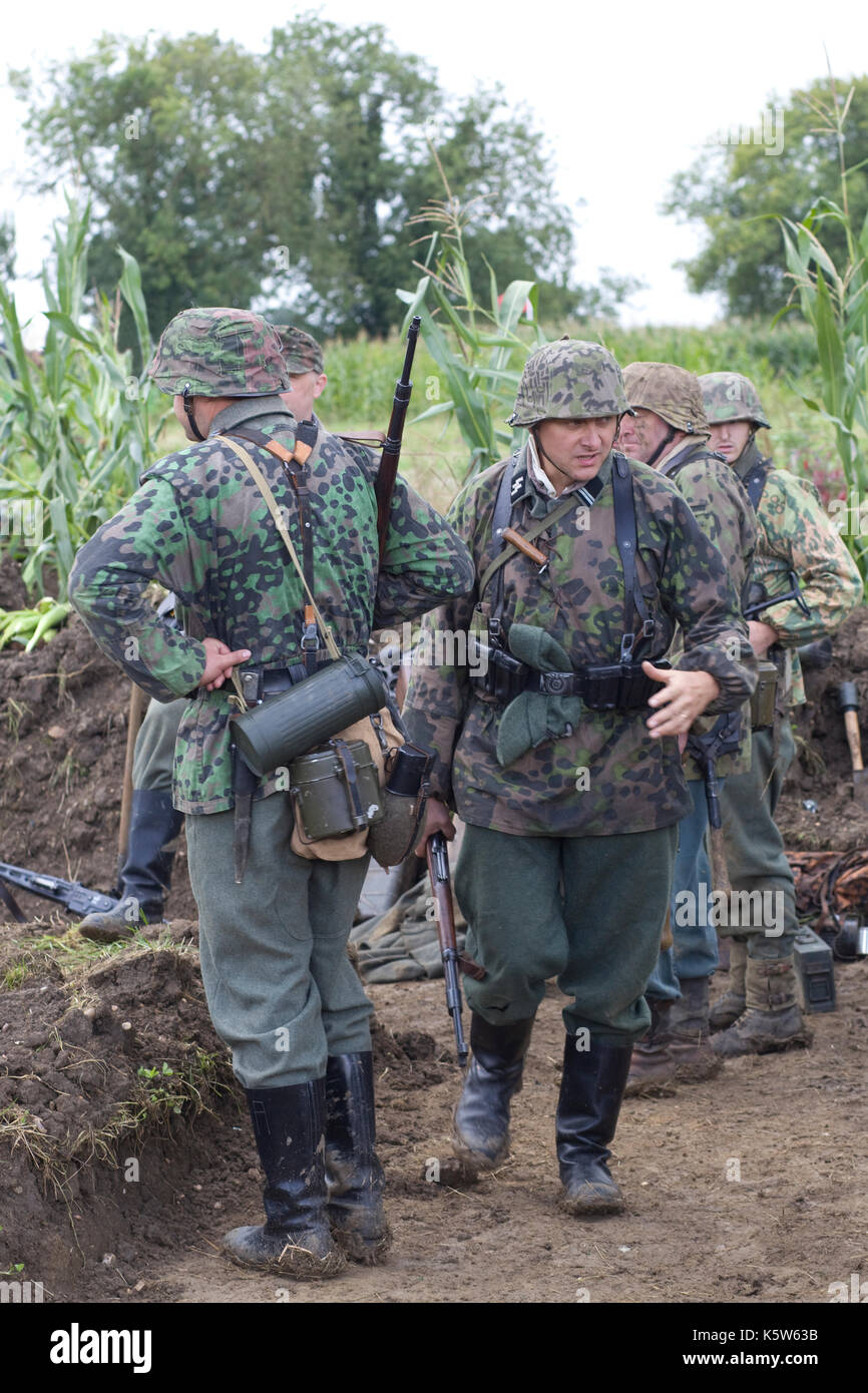 Esercito Tedesco encampment Foto Stock