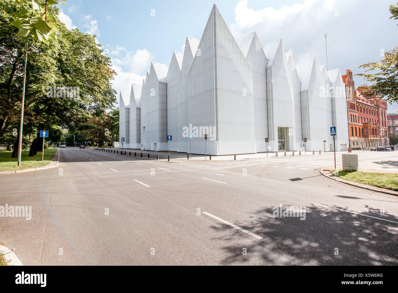 Philharmonic edificio nella città di Szczecin Foto Stock