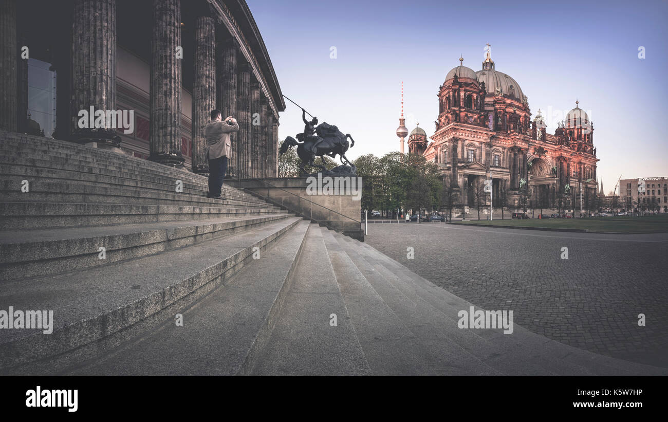 Cattedrale di Berlino, luce della sera, Berlino, Germania Foto Stock