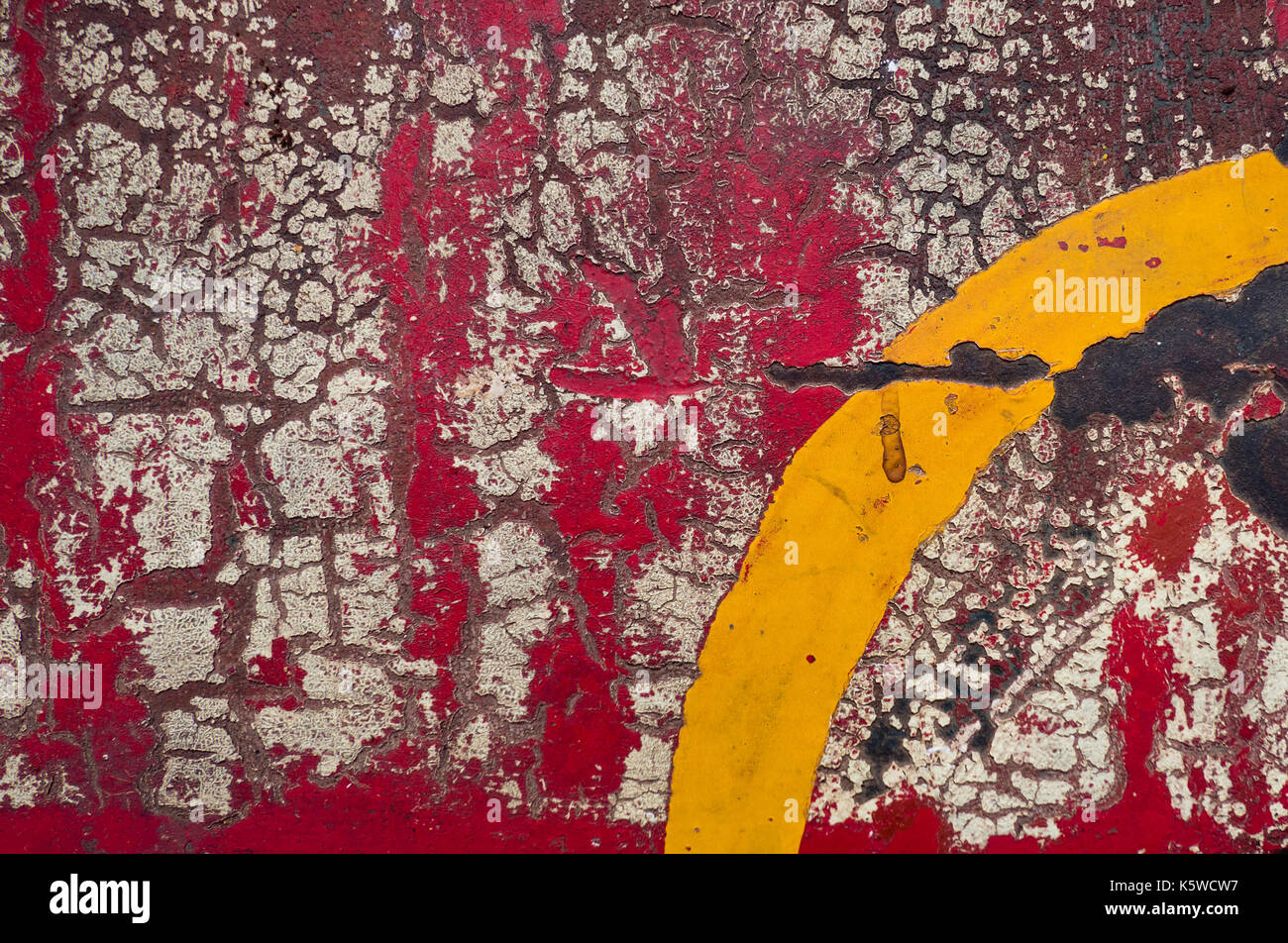 Modelli astratti nella vecchia verniciatura Foto Stock