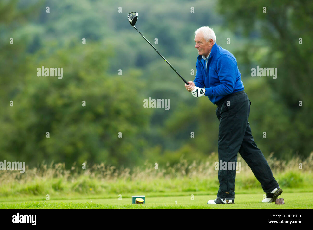 Walter Smith giocando a golf Foto Stock