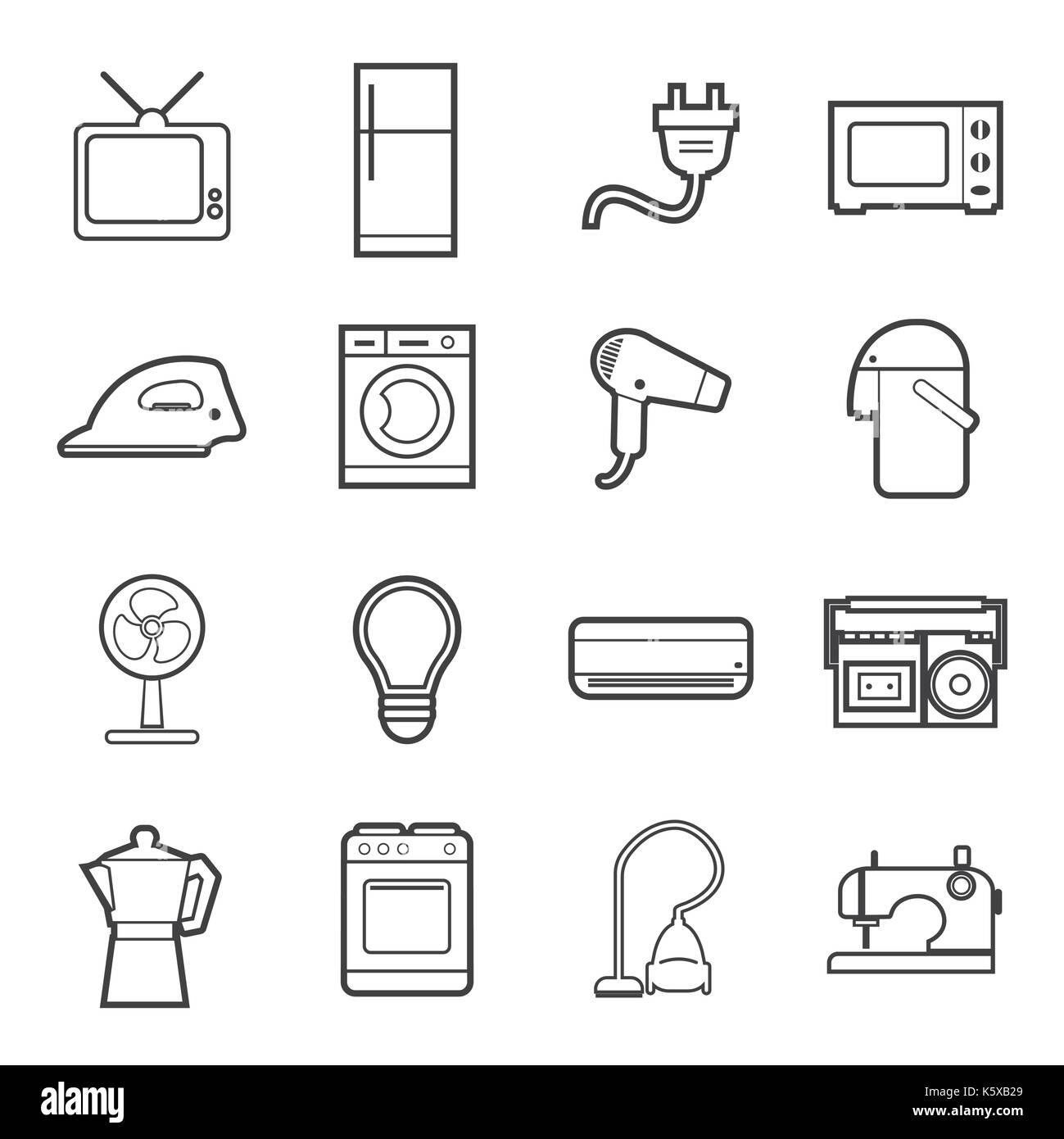 Home appliances icona Illustrazione Vettoriale