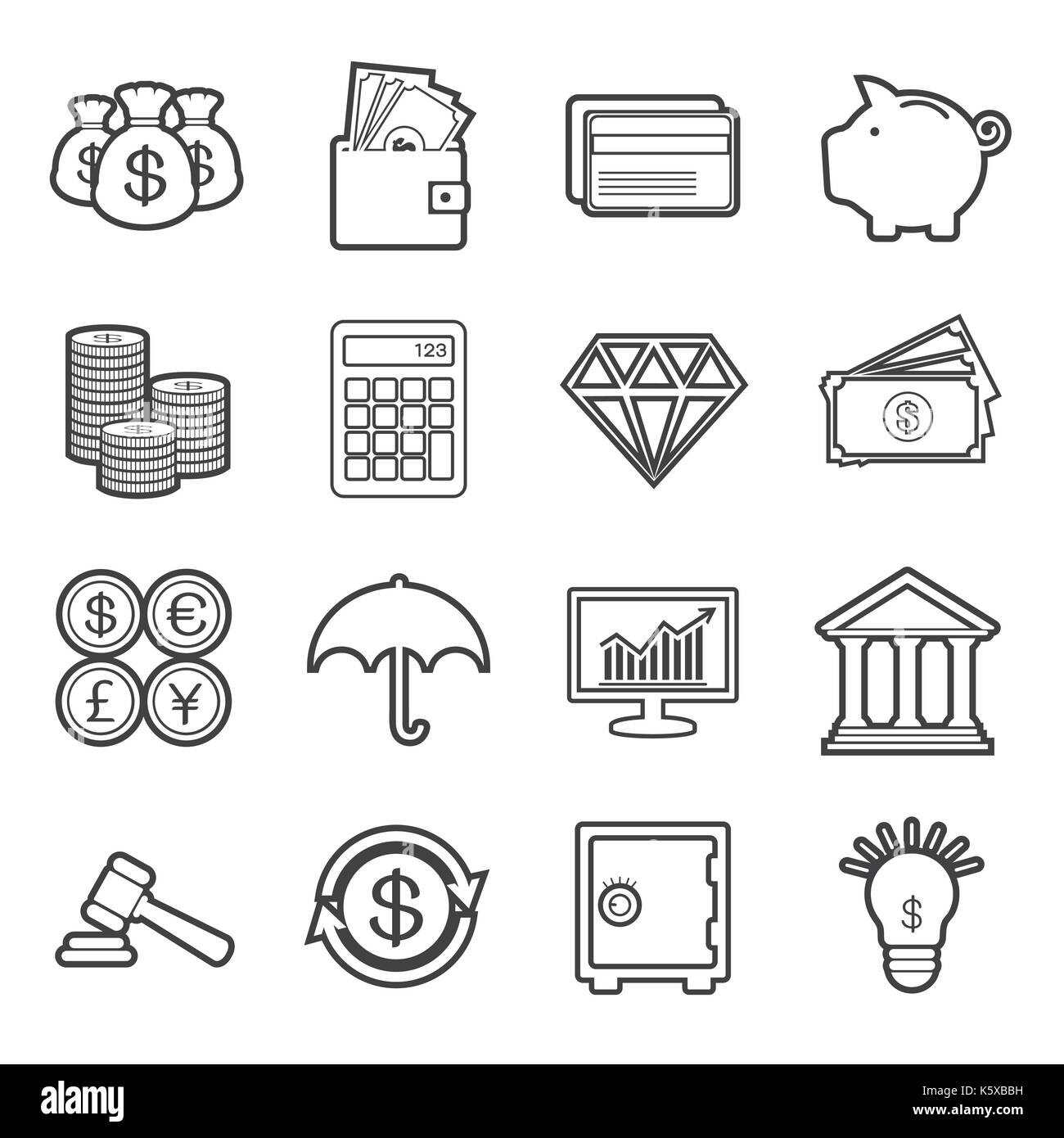 icona di finanze Illustrazione Vettoriale