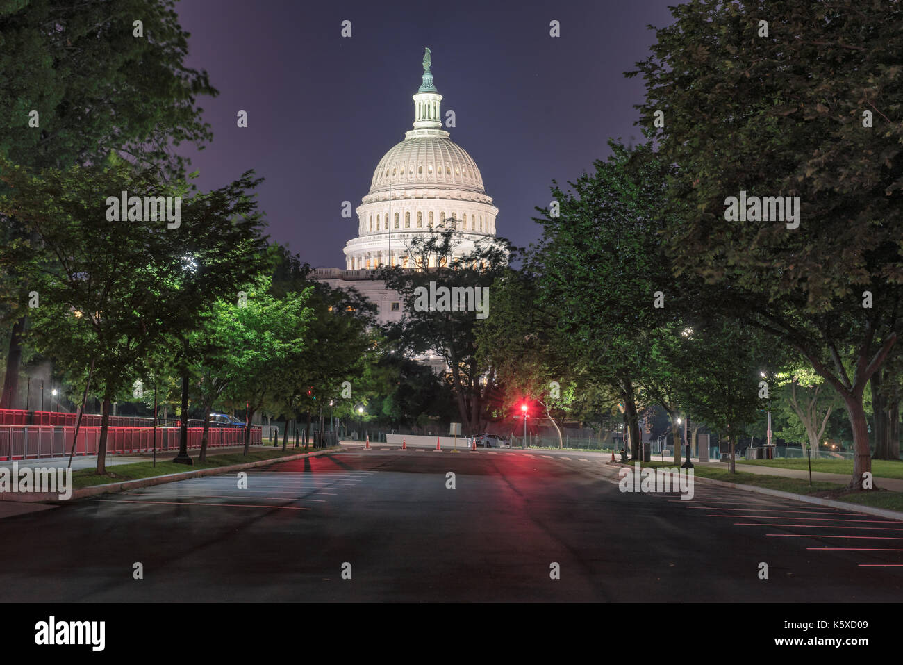 Washington dc, us Capitol Building di notte, Stati Uniti d'America. Foto Stock