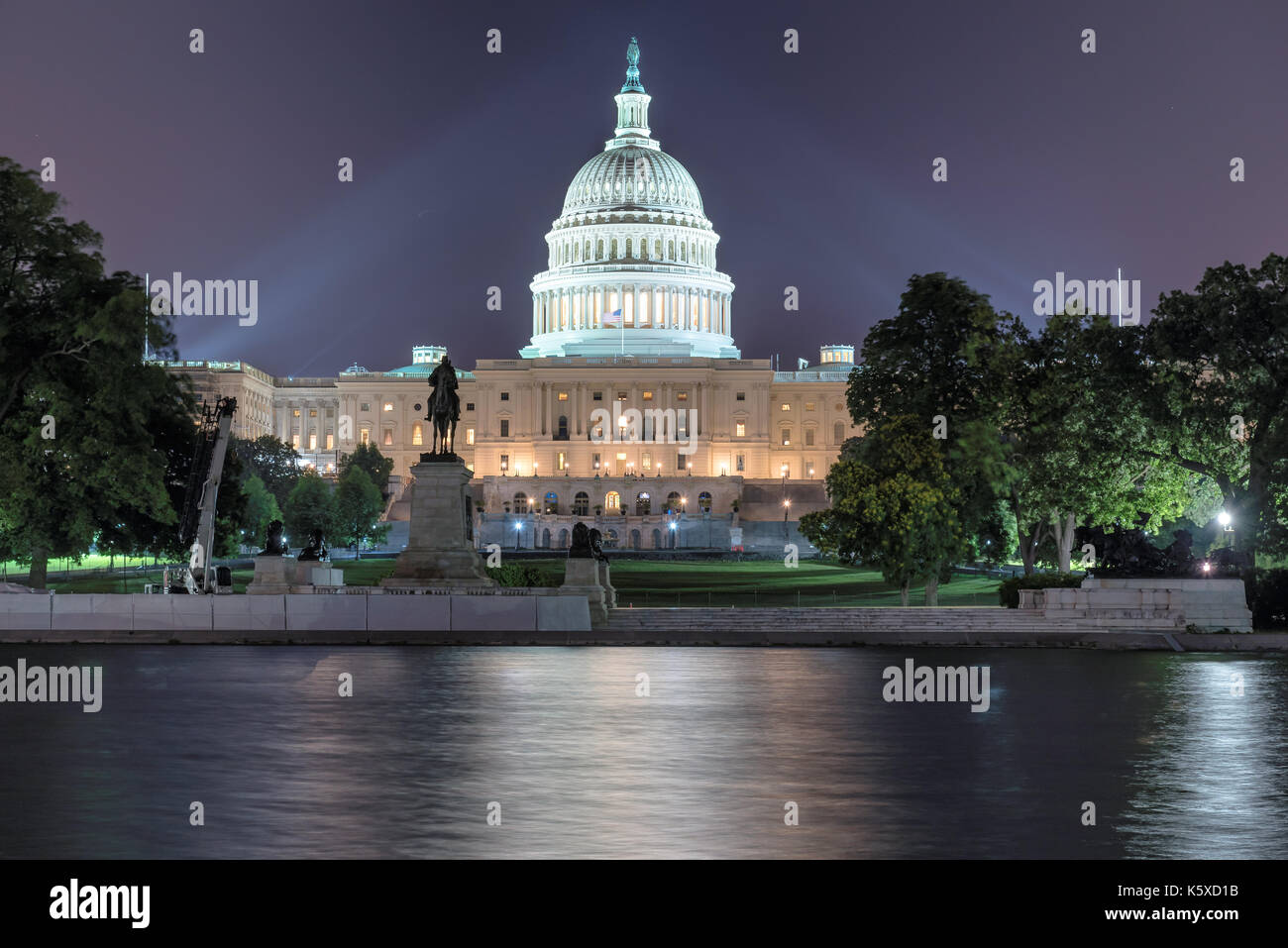 Washington dc, us Capitol Building di notte, Stati Uniti d'America. Foto Stock