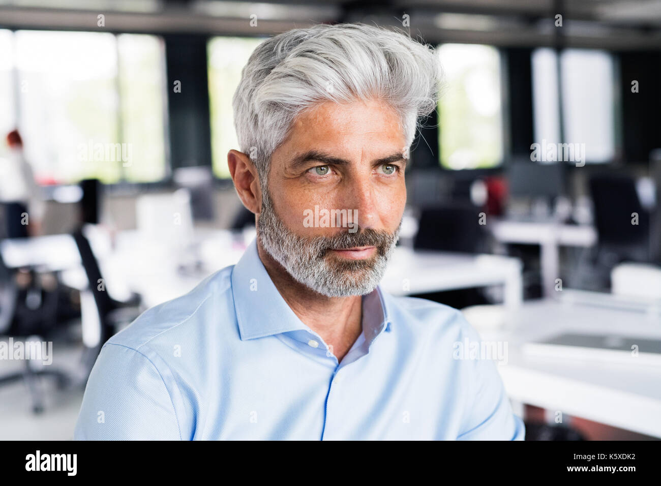 Considerato imprenditore maturo in ufficio. Foto Stock