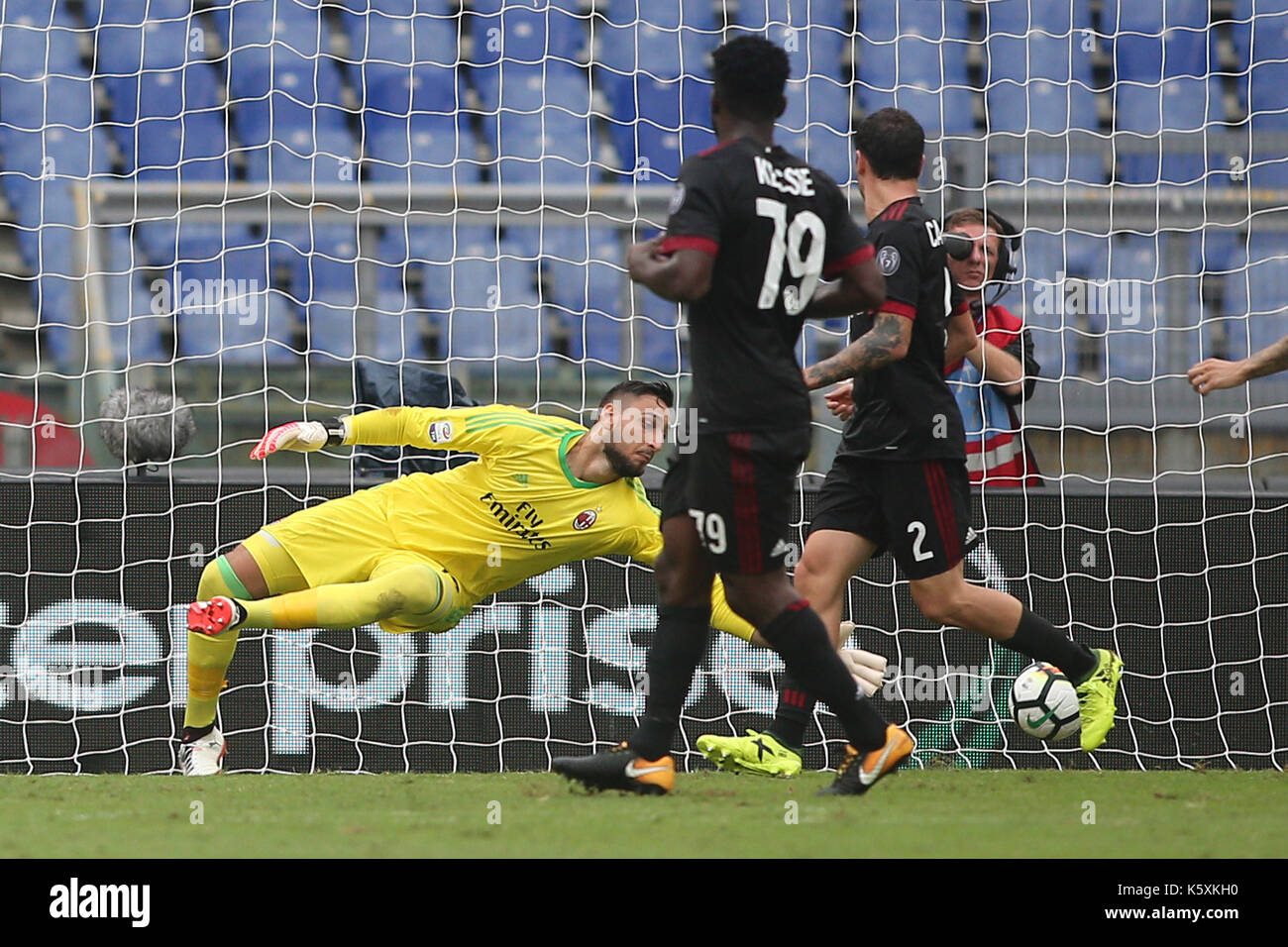 Italia, Roma, 10 settembre 2017: donnarumma in azione durante la partita di calcio di serie a del campionato italiano tra Lazio vs Milano in stadio Olimpico di Roma il 10 settembre 2017. Foto Stock
