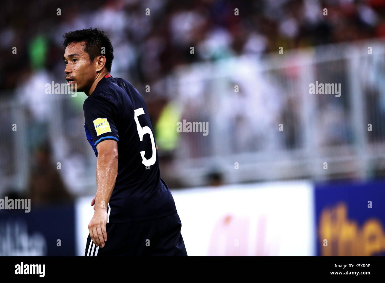 Jeddah, Arabia saudita. 5 Sep, 2017. yuto nagatomo (jpn) calcio/calcetto : fifa world cup russia 2018 qualificatore asiatici final round group b match tra Giappone 0-1 arabia saudita a re Abdullah Sport City Stadium di jeddah, Arabia Saudita . credito: sho tamura/aflo/alamy live news Foto Stock