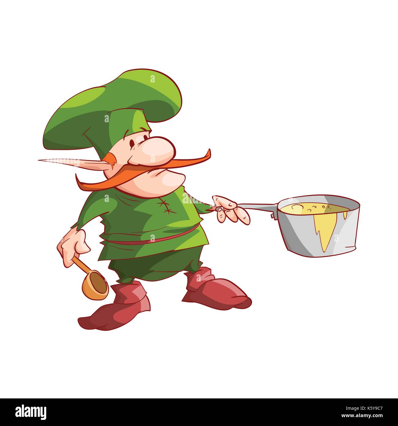Vector nana, gnome o elf natale Illustrazione Vettoriale
